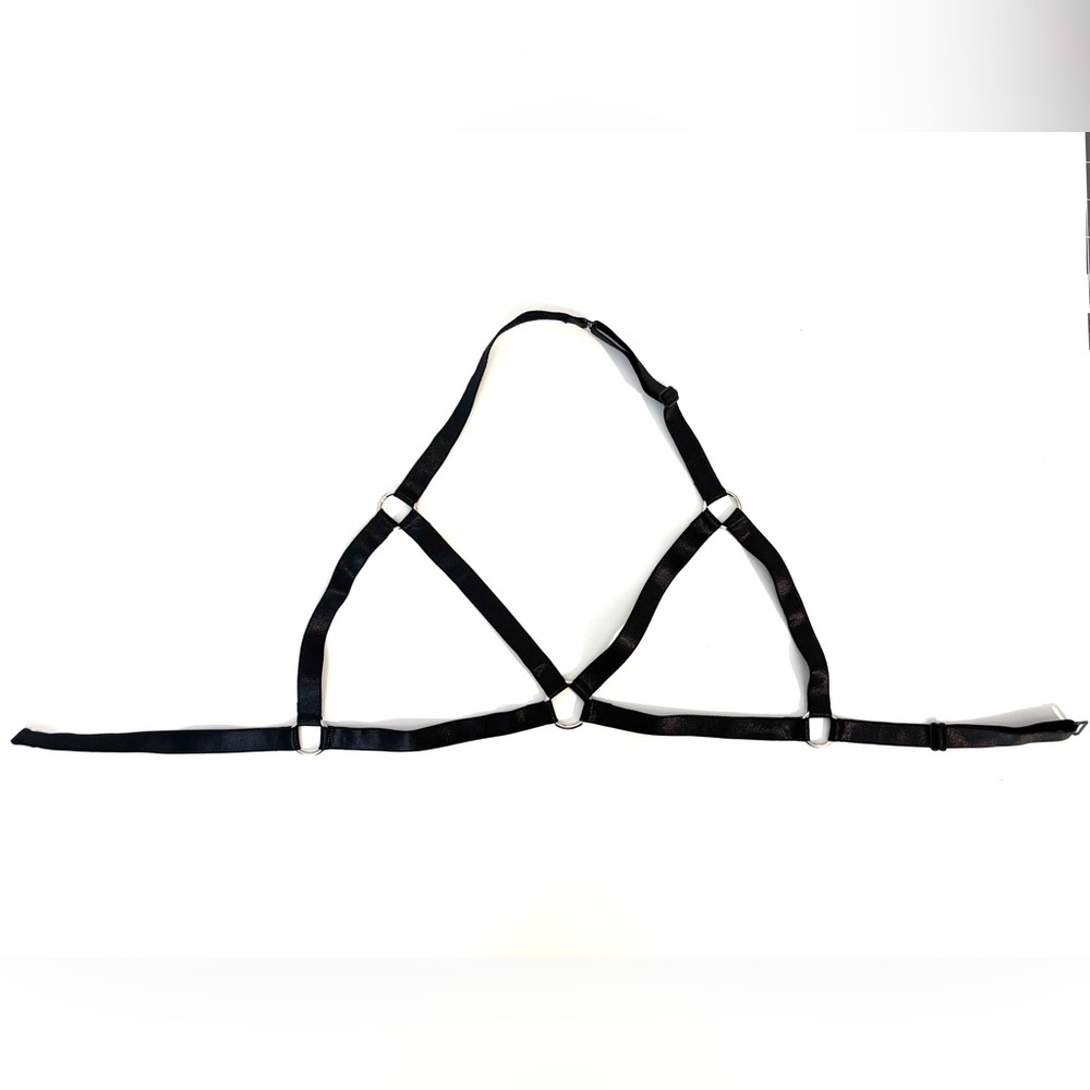 Womens adjustable goth sexy chest harness festival club OSFA